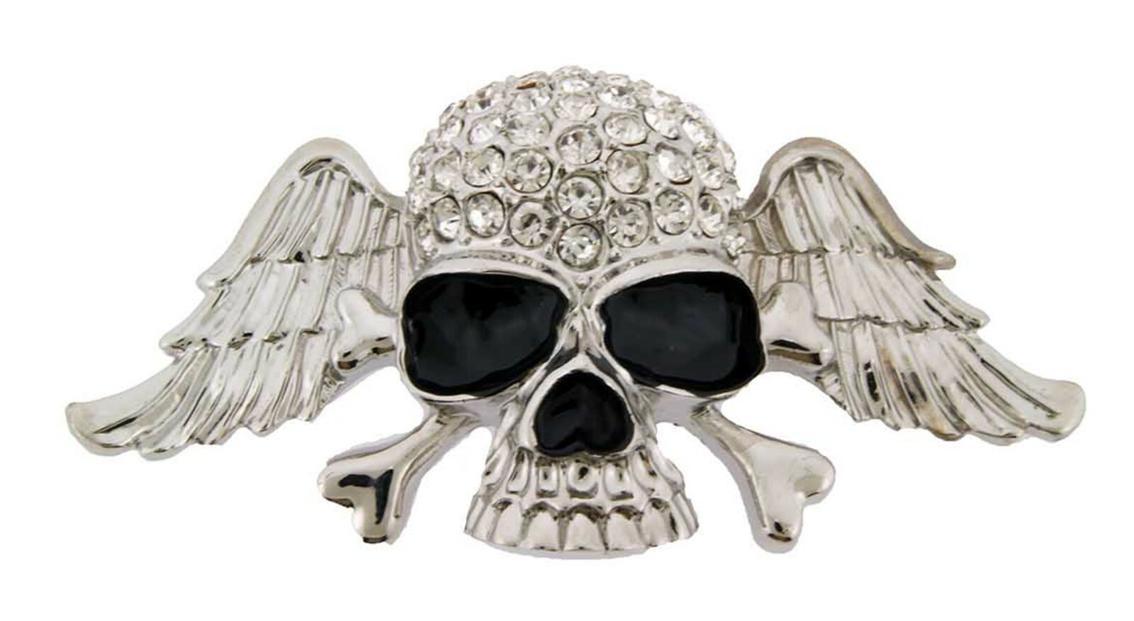 Skeleton Belt Buckle Skull Crossbones Crown Rhinestone Metal Fashion Mens Womens