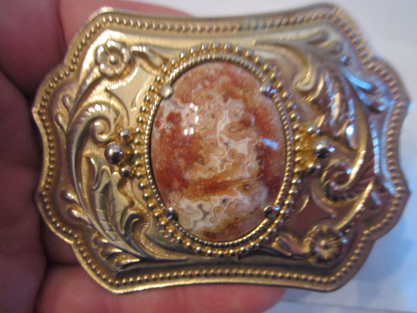 POLISHED STONE BELT BUCKLE – TUB CR
