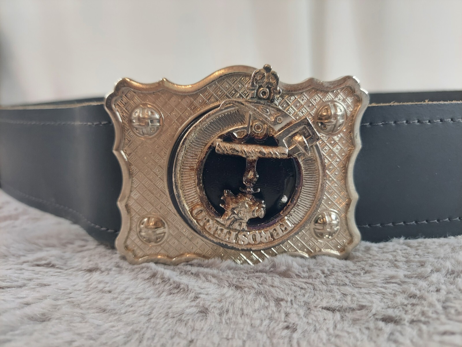 A.P.S Crest Belt Buckle With Belt Scottish