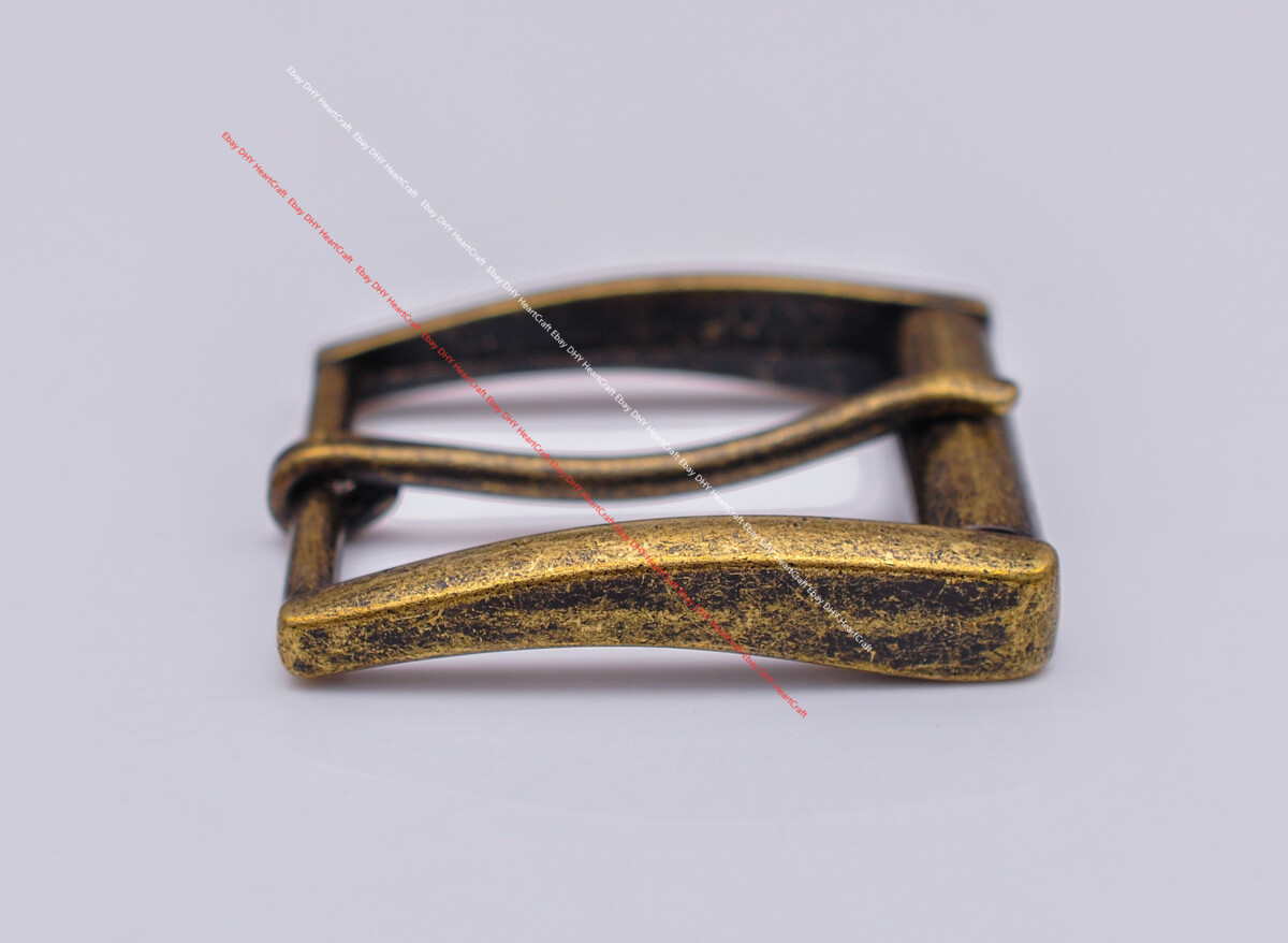 Retro Brass Plated Men Single Prong Pin Leather Belt Buckle Replacement Fit 40mm