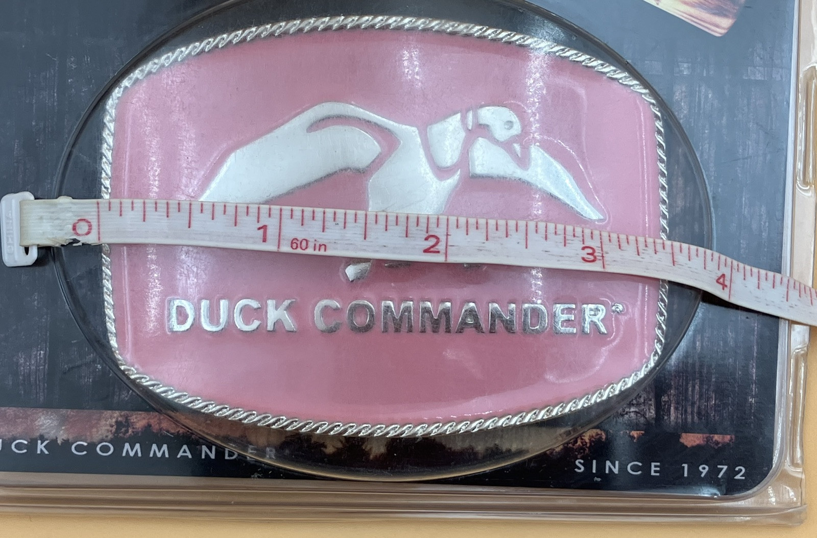 Belt Buckle DUCK COMMANDER Pink Silver MONTANA SILVERSMITHS New