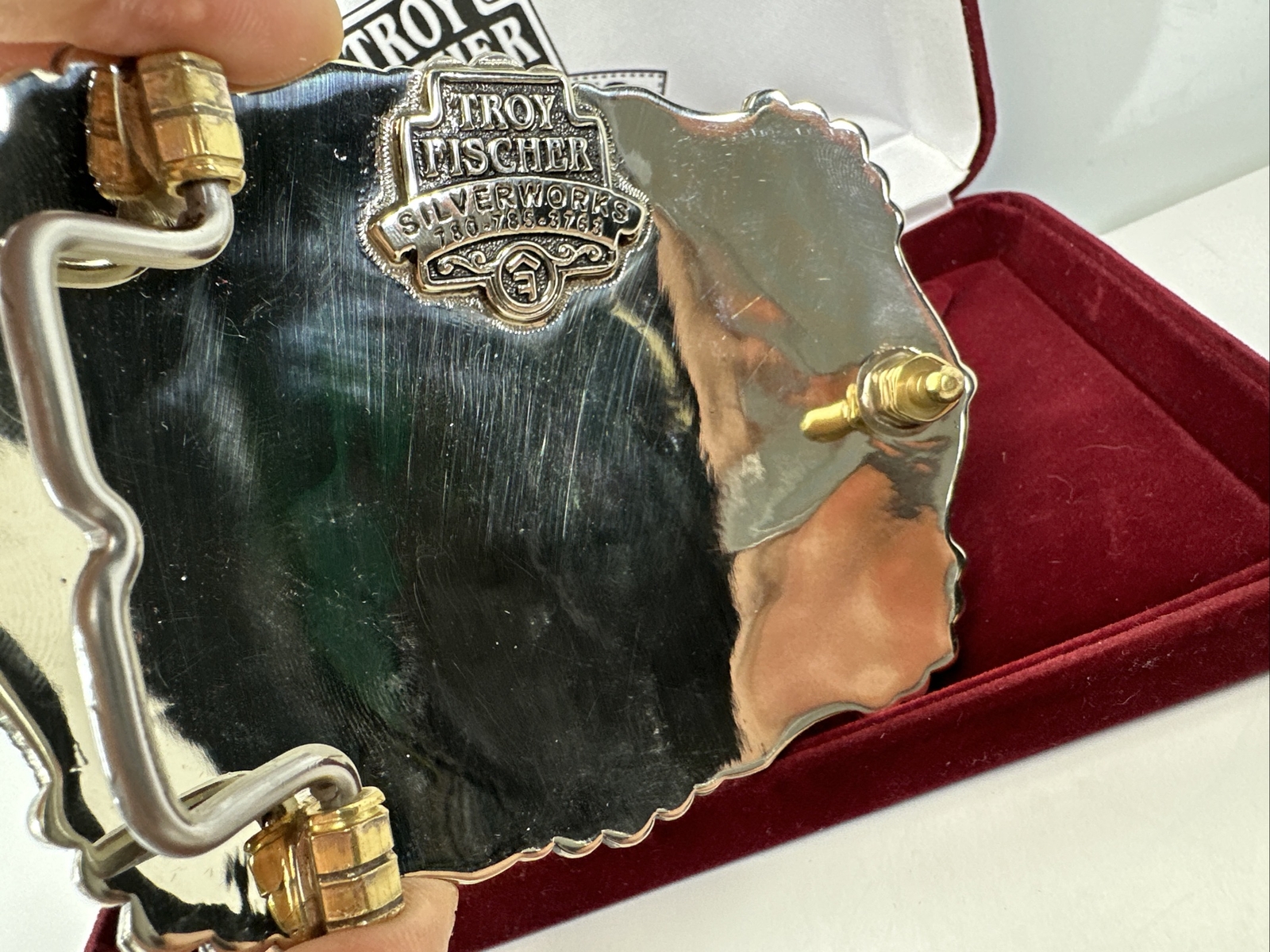 Troy Fischer Silverworks Western Style Belt Buckle Custom