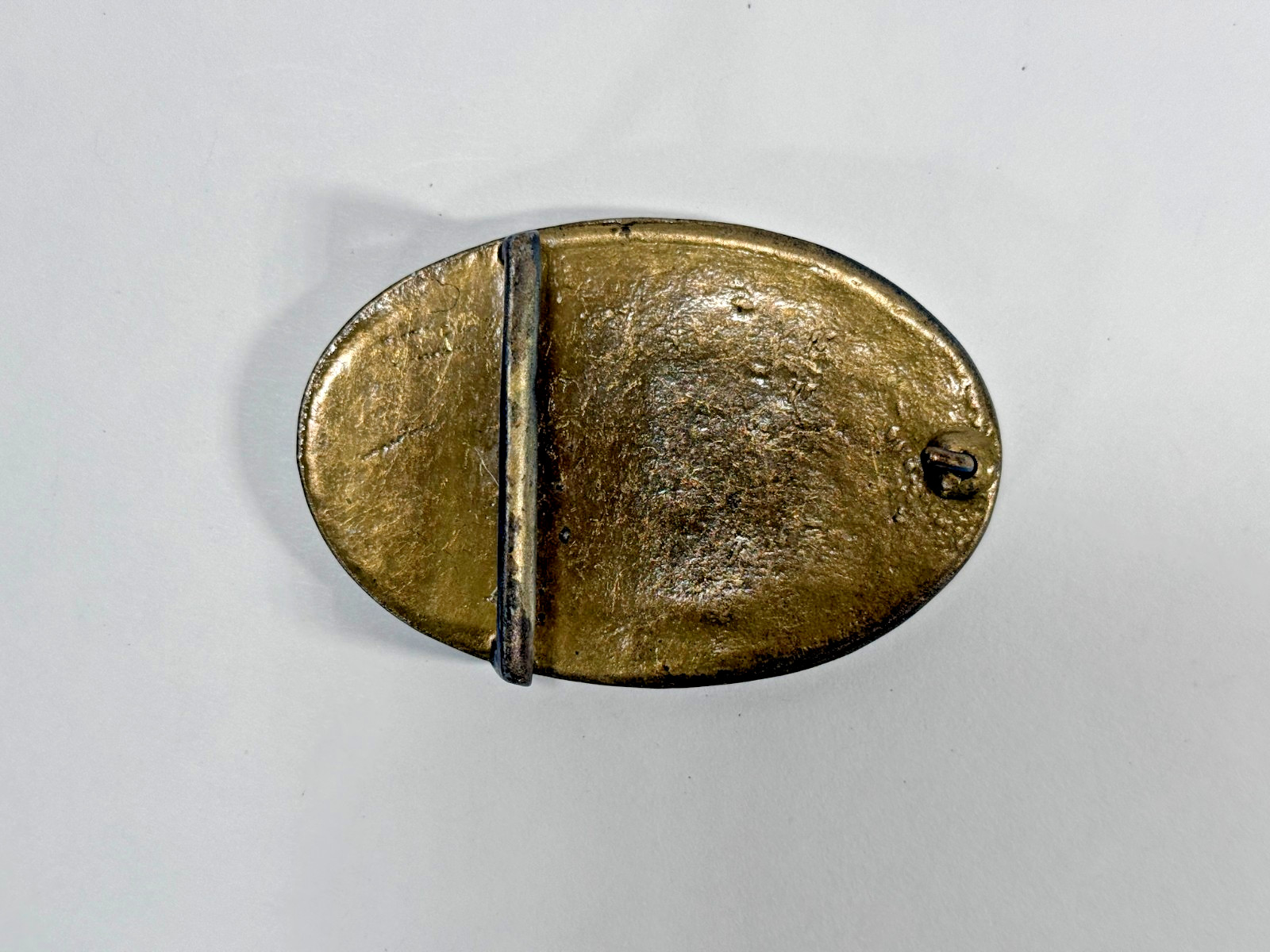 Vintage US belt buckle SOLID BRASS western REPRO replica US ARMY Painted