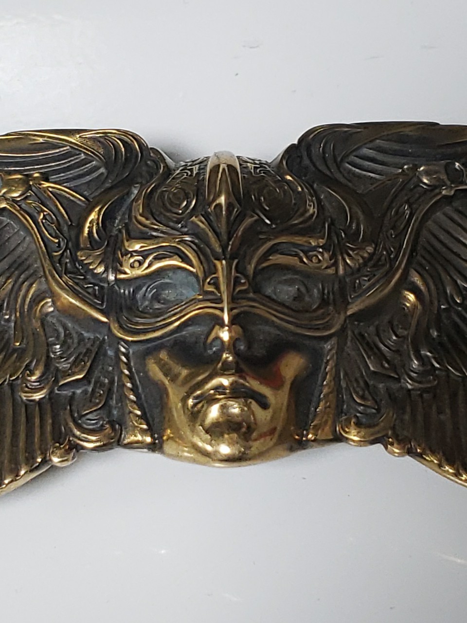 Karmpa Valkyrie Brass Belt Buckle- Viking Ukraine Metal Art Cast