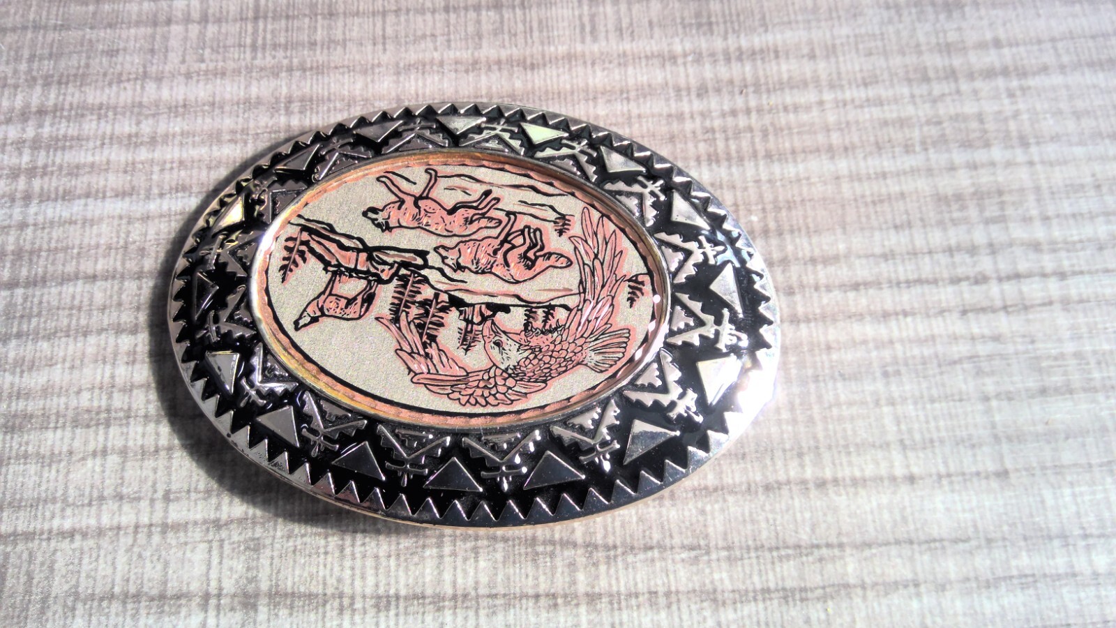 Howling Wolf(s)/Eagle Western Belt Buckle Silver Cowboy/Biker Metal Men L@@K!