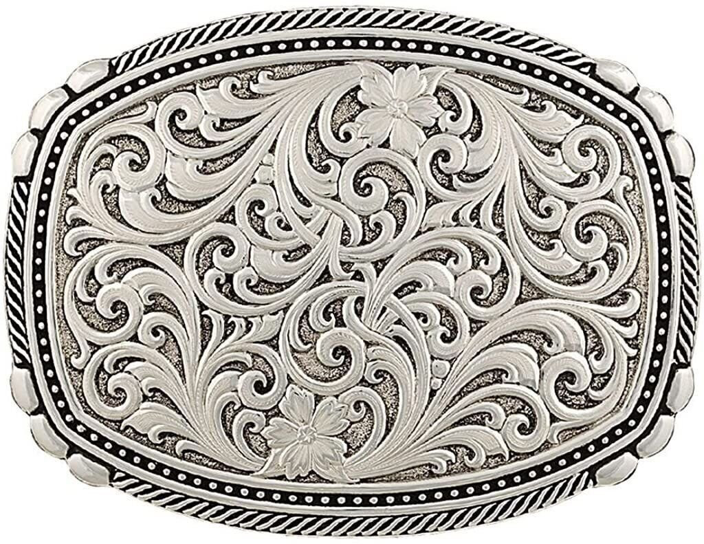 Montana Silversmiths Men&rsquo;s Antiqued Medium Two-Tone Framed Buckle