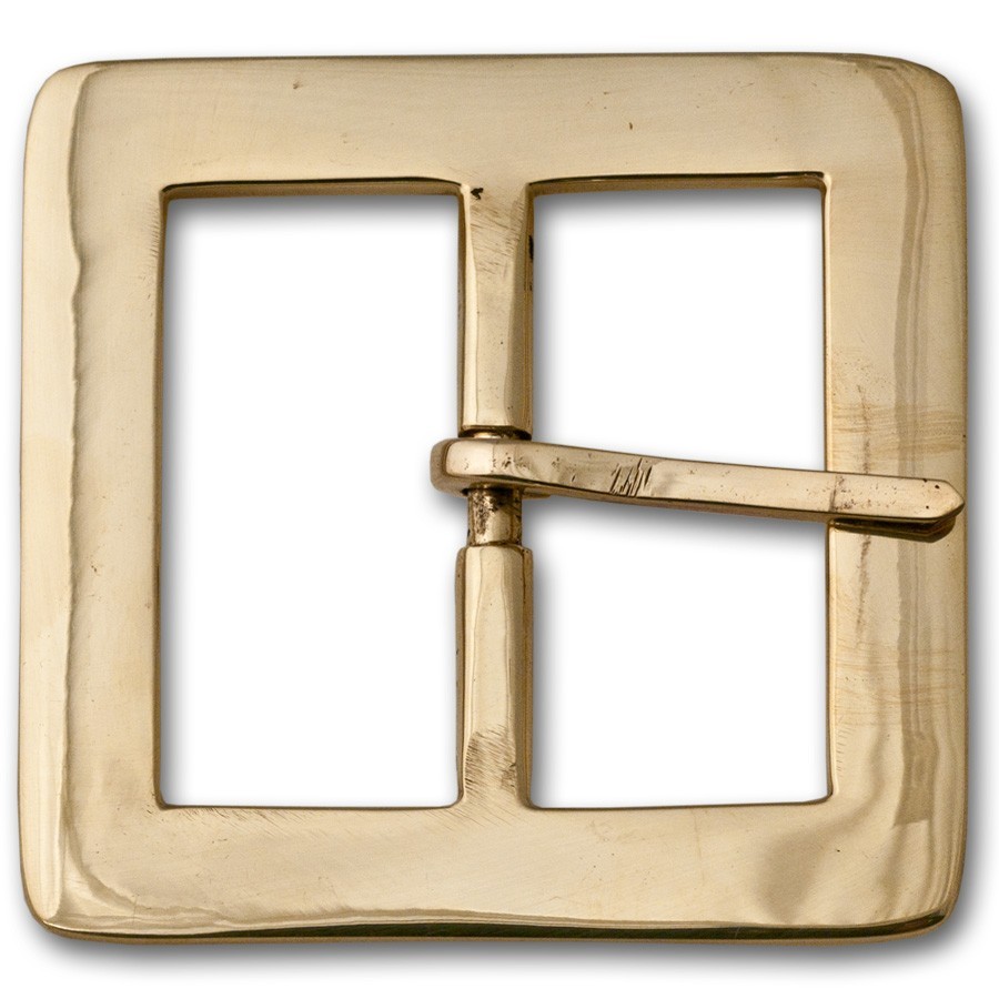 2&Prime; Square Solid Brass Heavy Buckle – (3&Prime; overall size, 2&Prime; inside opening)