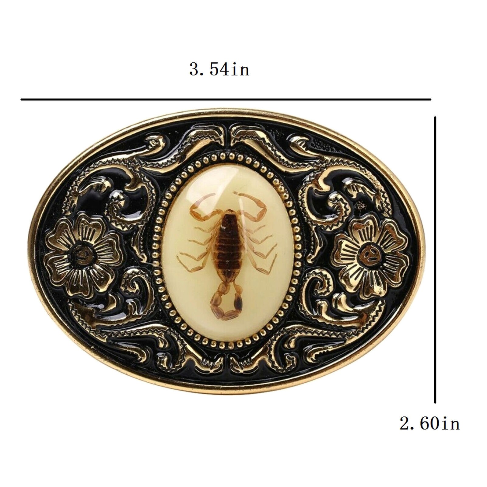 1Pcs Scorpion Vintage Style Cowboy Antique Scorpion Belt Buckle Glow in dark New