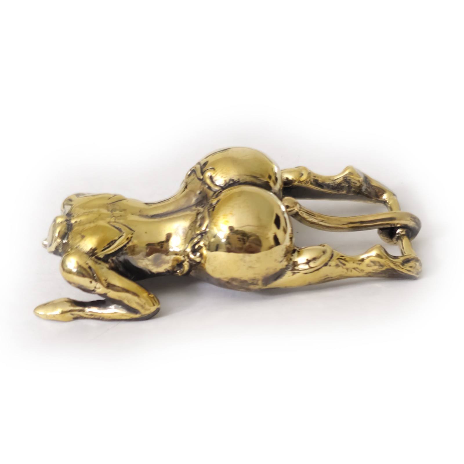 Woman Body Back Side Erotic Brass Belt Buckle
