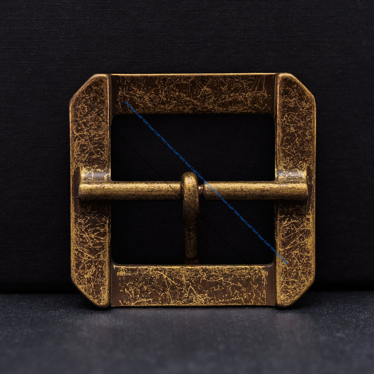 Sturdy Brass Rectangular Center Bar Pin Belt Buckle Replacement Fit 40mm Strap