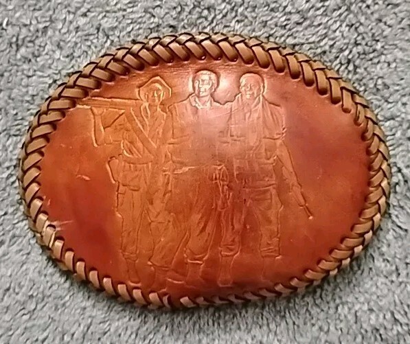 Leather Mountaineer Belt Buckle