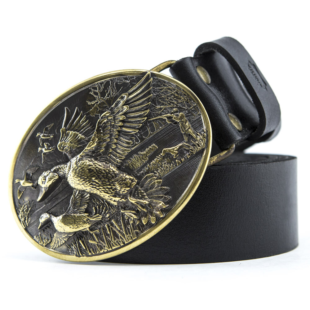 Duck hunting belt buckle, Trophy duck season hunter gift