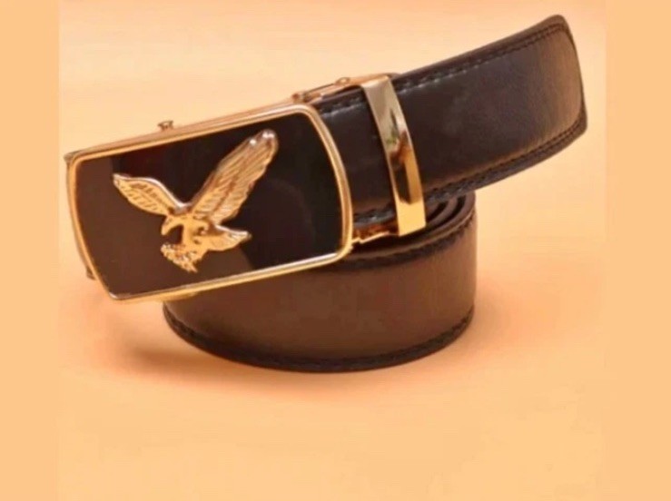 Men Eagle Decor Automatic Buckle Belt