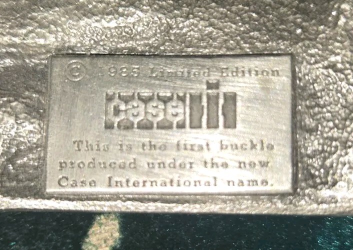 VTG Case International A Fresh Team For Today&rsquo;s Farmer Belt Buckle 1985 Farming