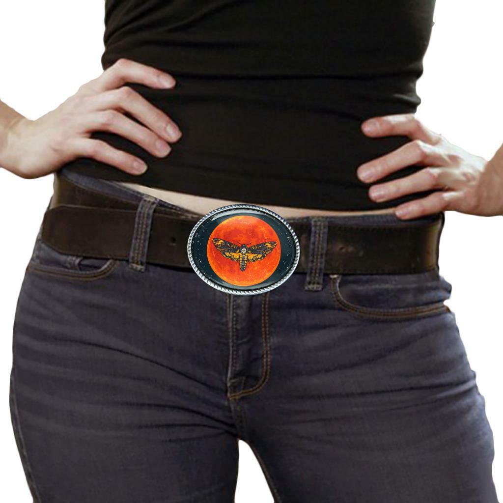 Magic Moon Celestial Alchemy Hawk Moth Handmade Artisan Belt Buckle