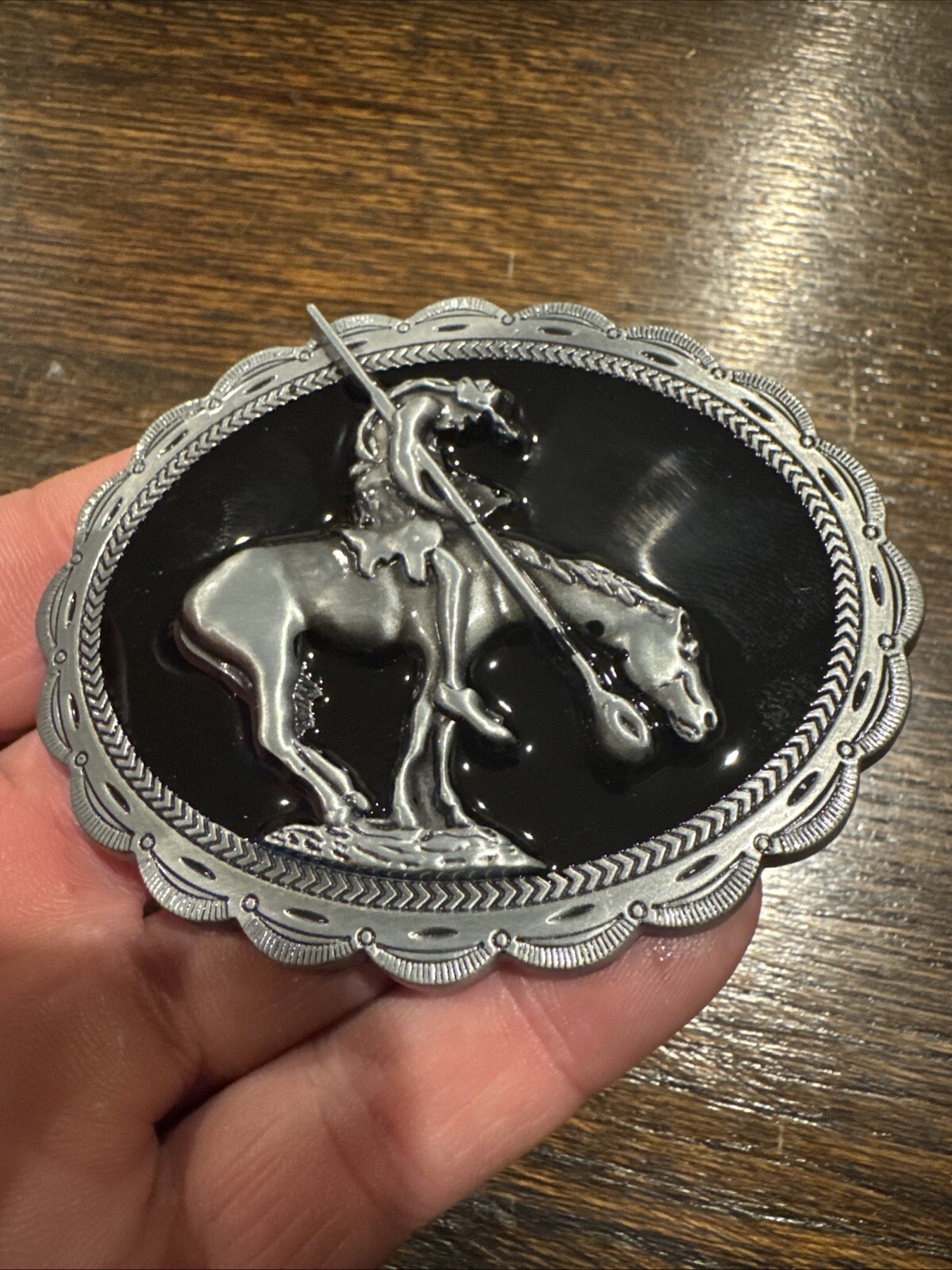 Indian Horse Belt Buckle Sioux Apache Comanche Rodeo Collector Native American