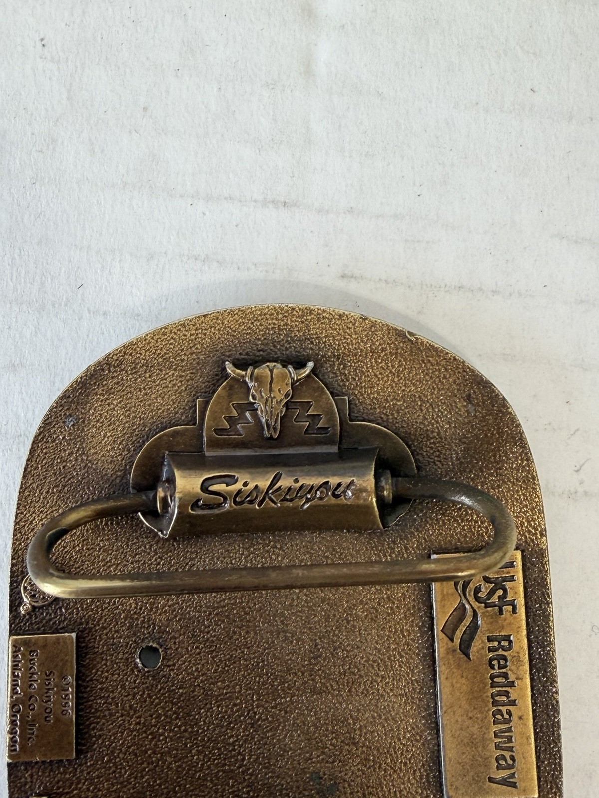 Vintage Belt Buckle, Brass, Reddaway Truck Line, Trucking, Semi Safety Award