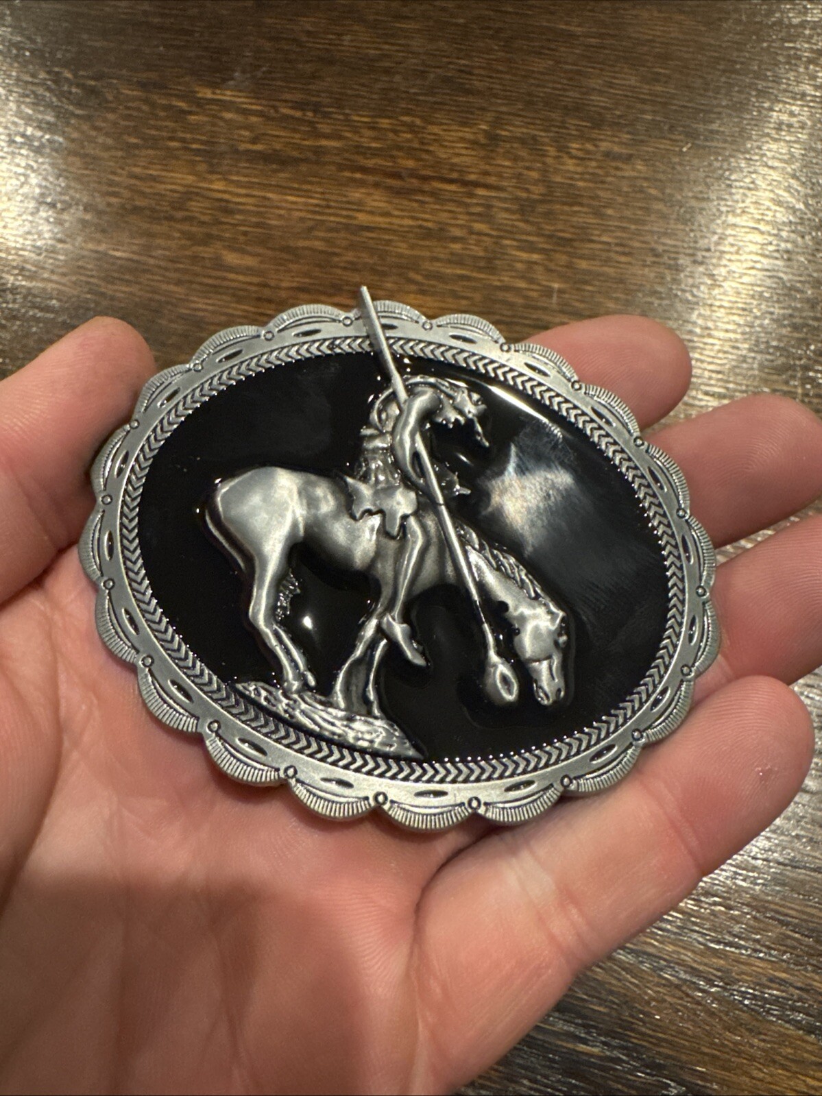 Indian Horse Belt Buckle Sioux Apache Comanche Rodeo Collector Native American
