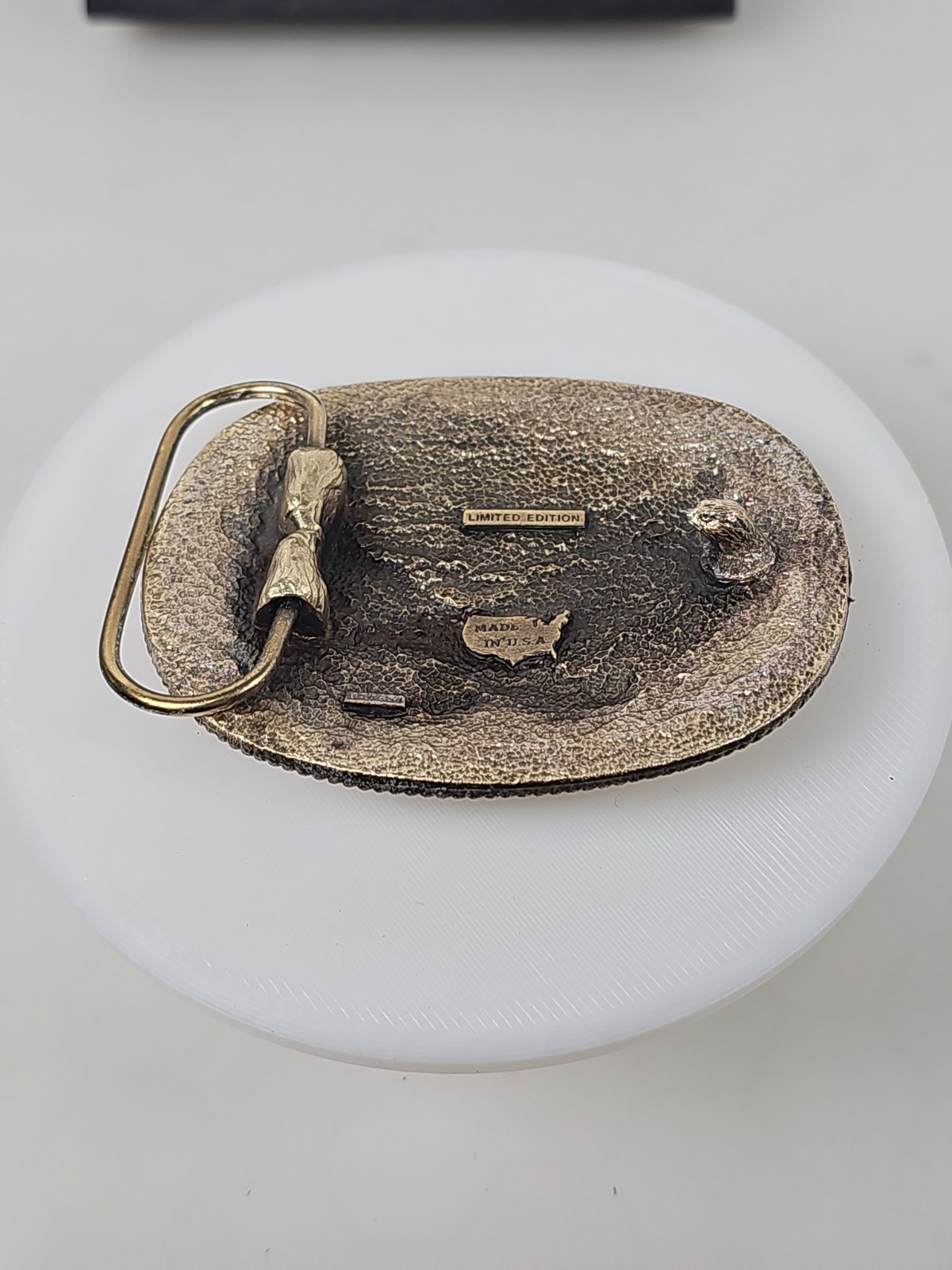 New Vintage NRA Solid Brass Golden Eagles Belt Buckle National Rifle Association