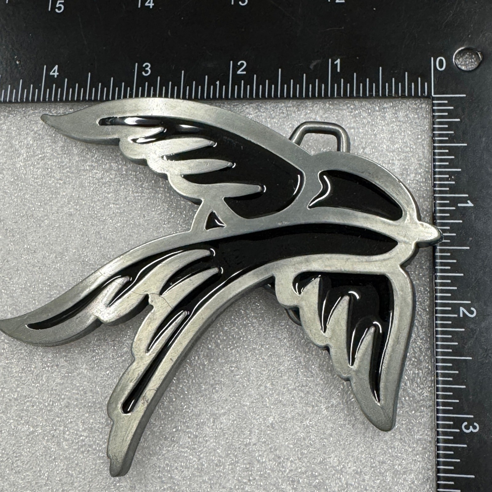 Black Bird Belt Buckle Swallow Flying Wings Metal Western Cowboy Biker