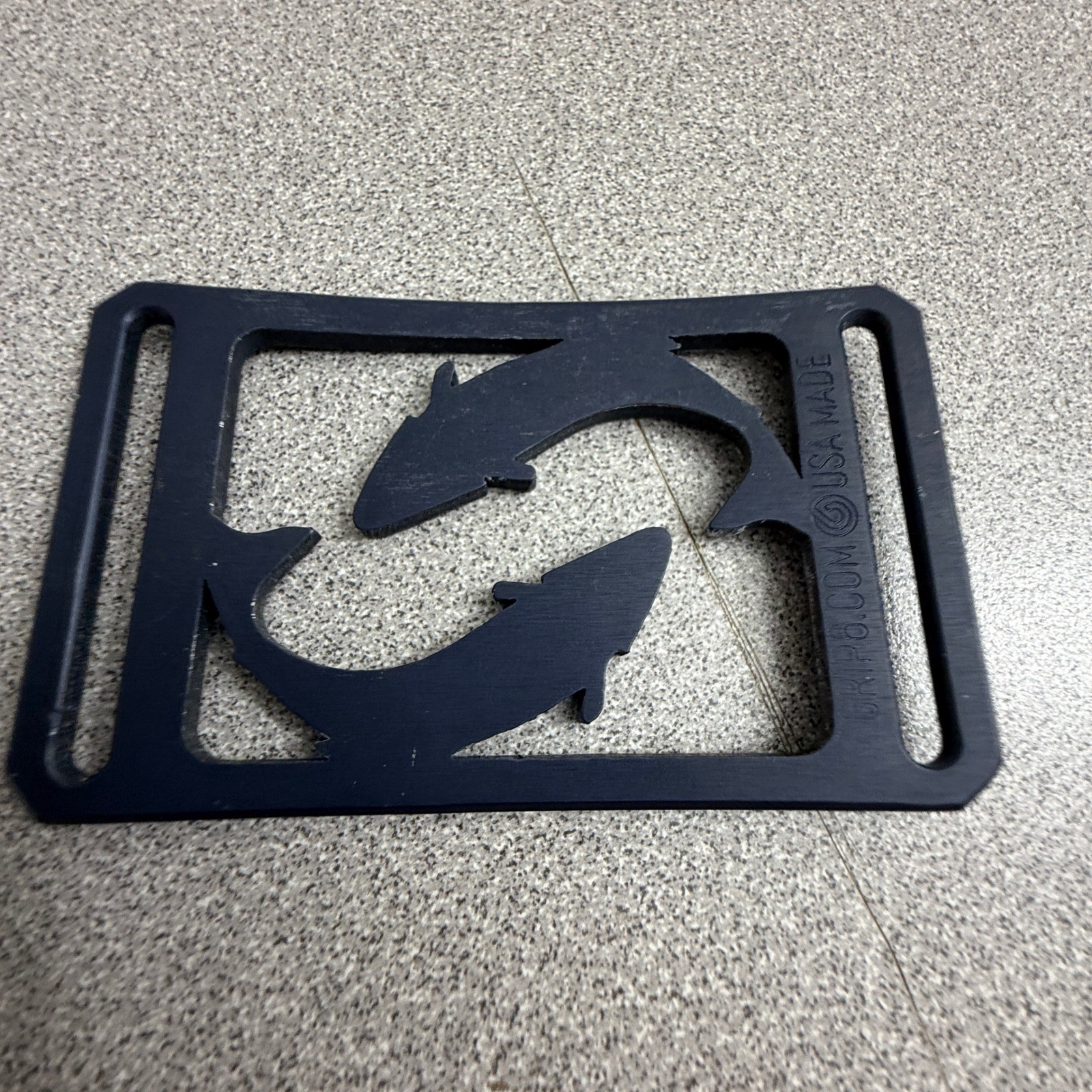 GRIP6 Belt Buckle Mens OS Blue Salmon Graphic Aluminum Lightweight USA Made