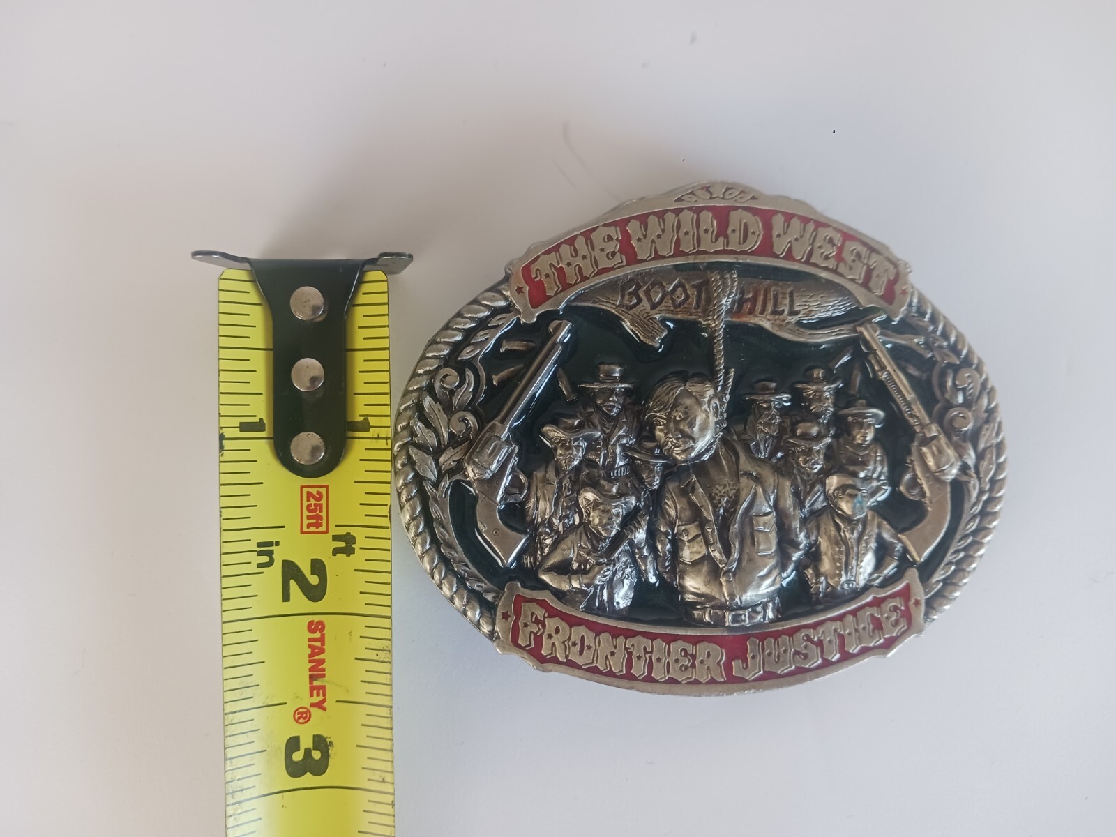 The Wild West Frontier Justice, « Boothill » Zinc Alloy. Belt Buckle, VG Condition