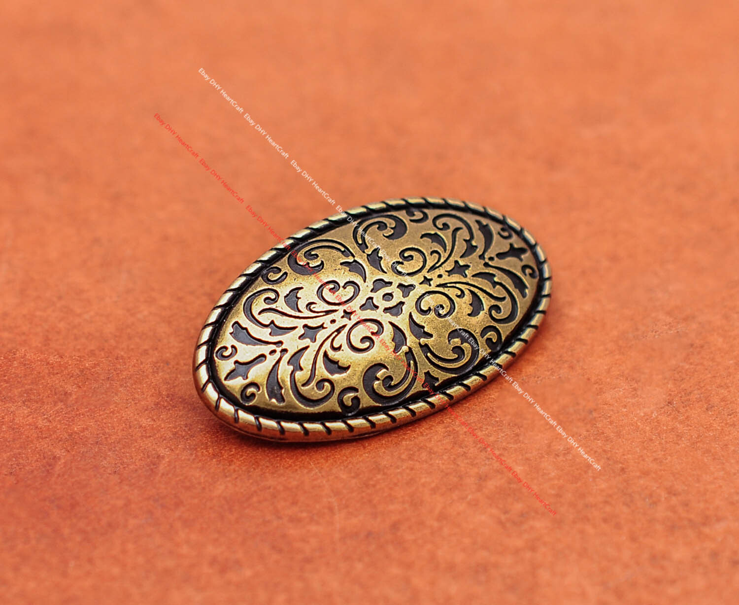 Antique Brass Western Cowboy Rodeo Floral 5 pcs Set Belt Buckle fit 1-1/2&Prime; Belt