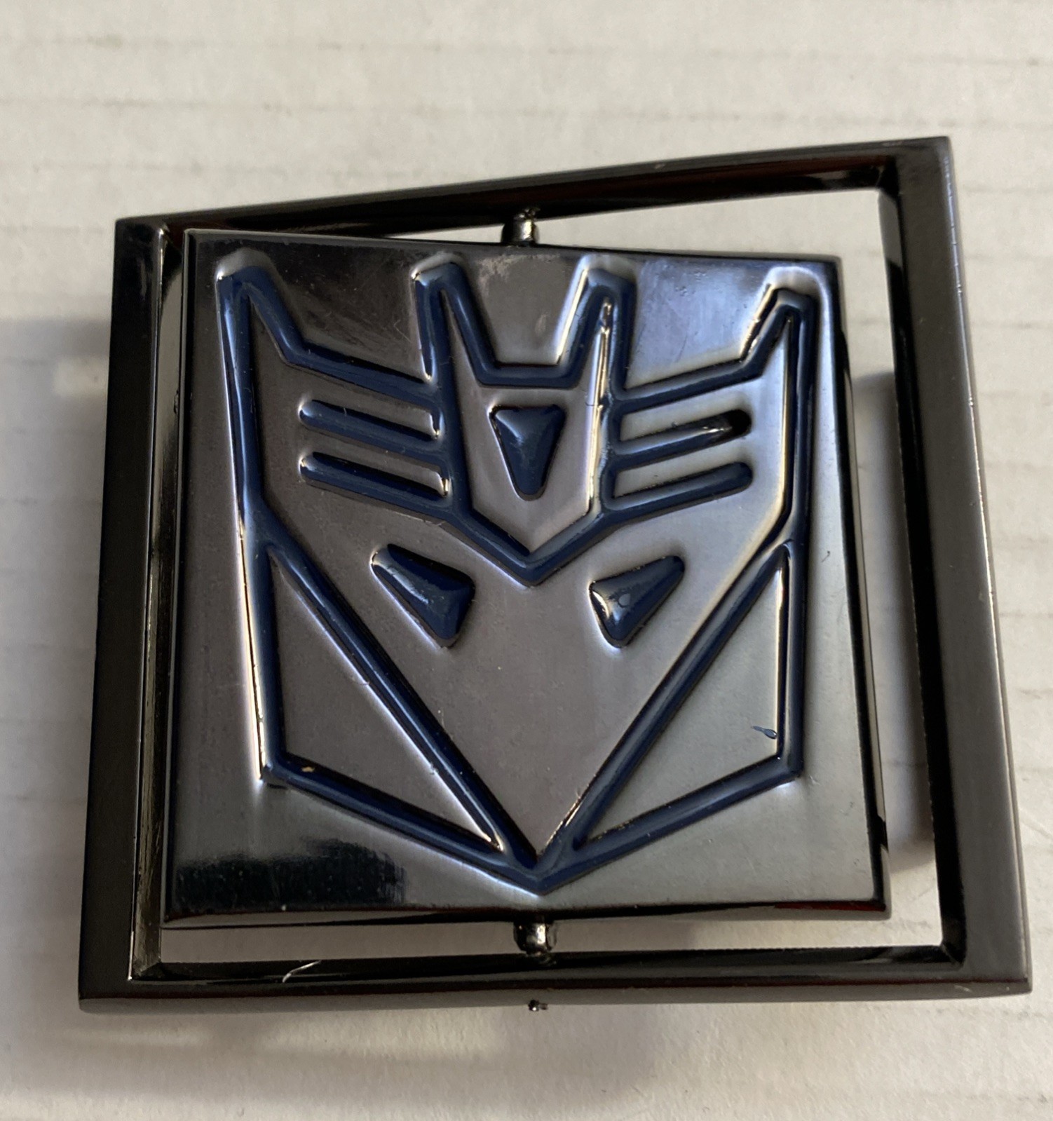 Transformers Reversible Metal Logo Belt Buckle Autobot Decepticon