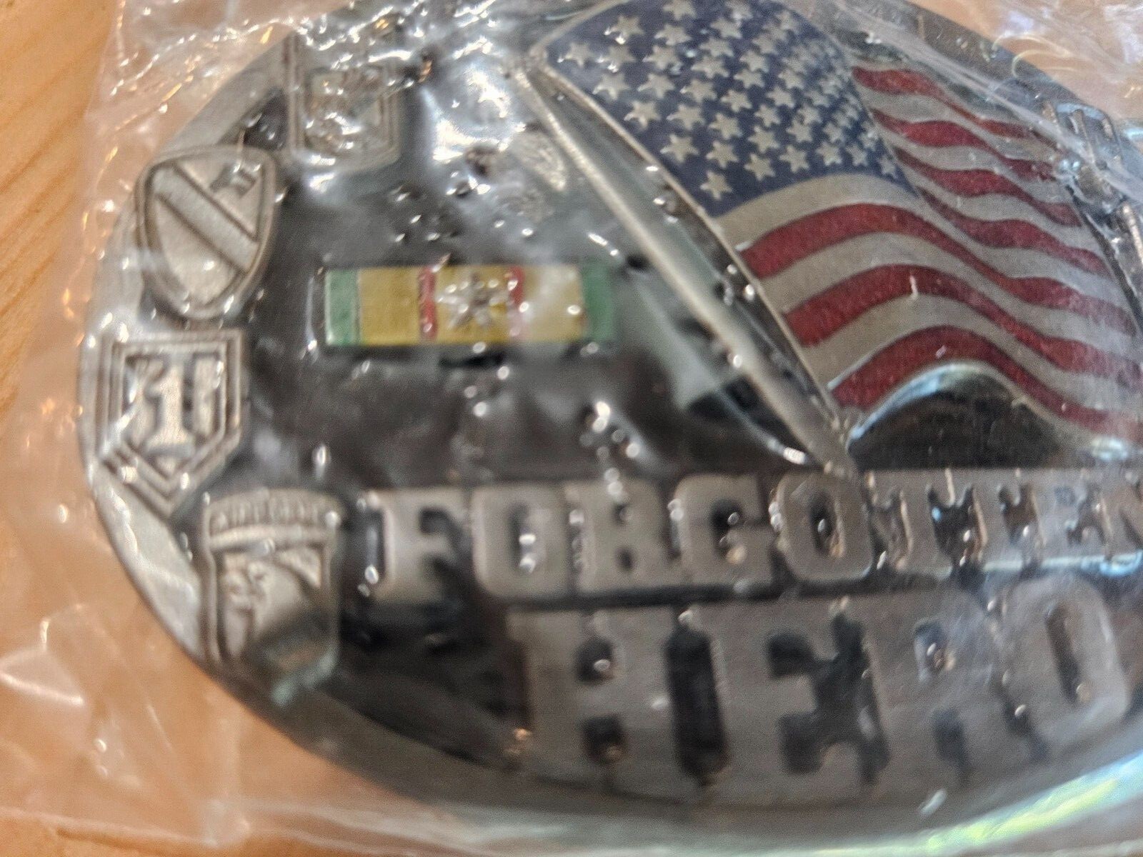 Belt Buckle Vietnam Veteran Forgotten Hero Cool Cast 1980s