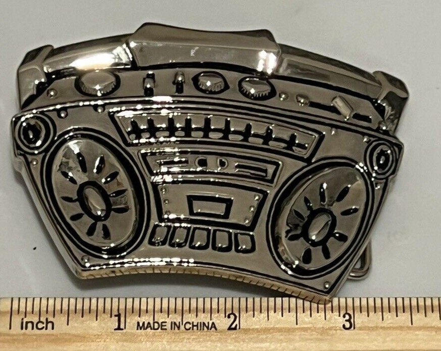 Boom Box Stereo Old School Style Rap Hip Hop Belt Buckle Rock unisex Retro
