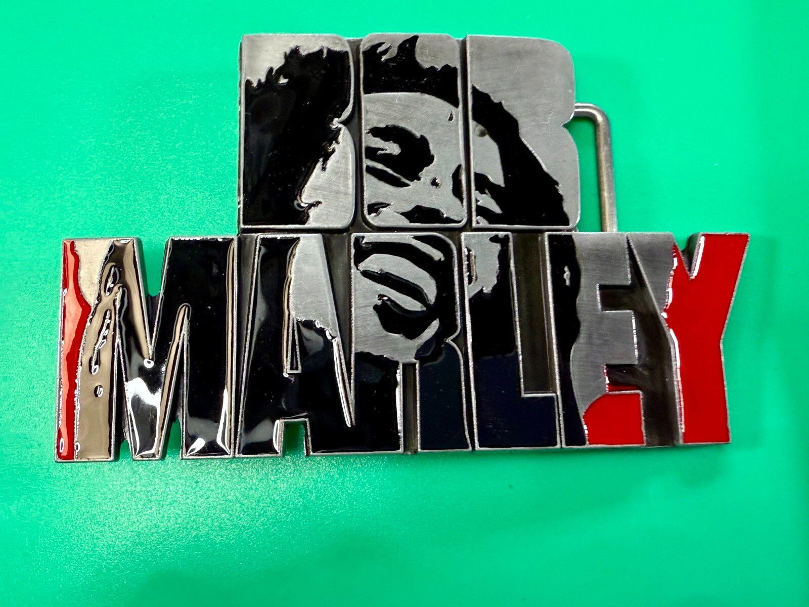 BOB MARLEY Block Letters Jamaica Iconic Reggae Music Artist Reggae Belt Buckle
