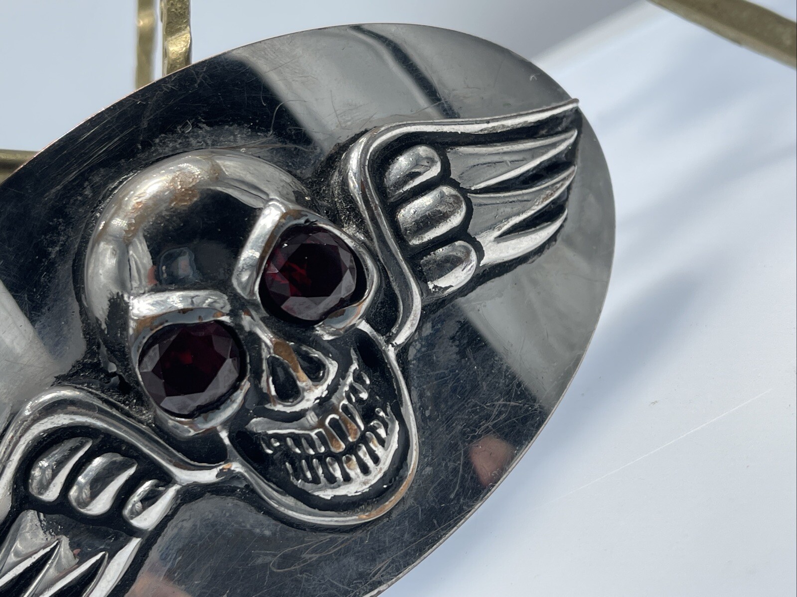 Chosen by King Baby Flying Skull with Ruby Eyes 5.5”x3”