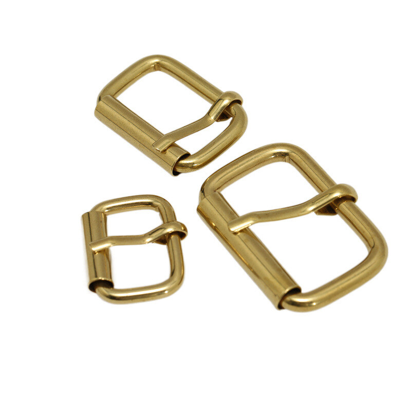 5Pcs Roller Pin Buckle Brass Adjusting Buckle Belt Hardware Accessory Rectangle