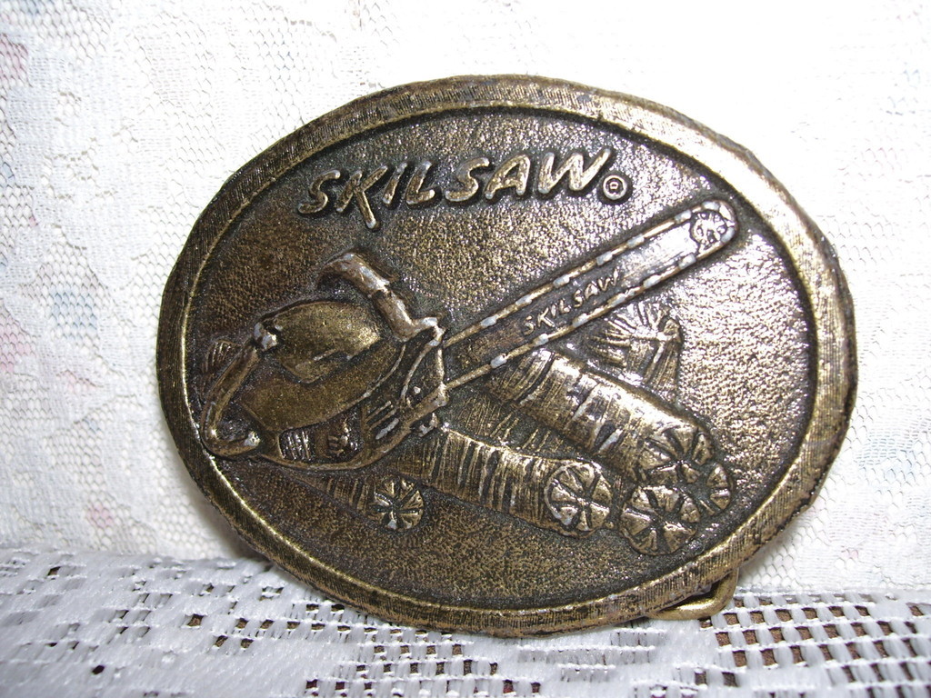 Carpenter Belt Buckle With Skilsaw Design