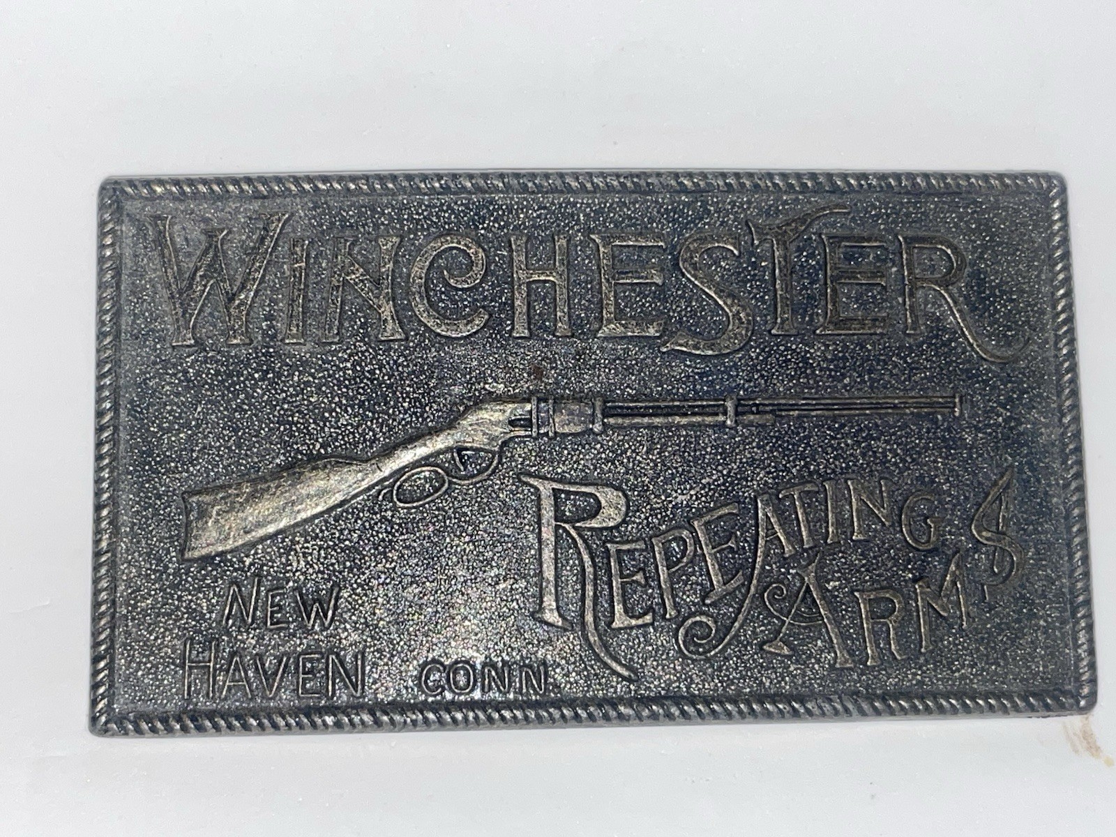 VINTAGE WINCHESTER REPEATING ARMS BELT BUCKLE LEWIS BUCKLES 🌺🌺