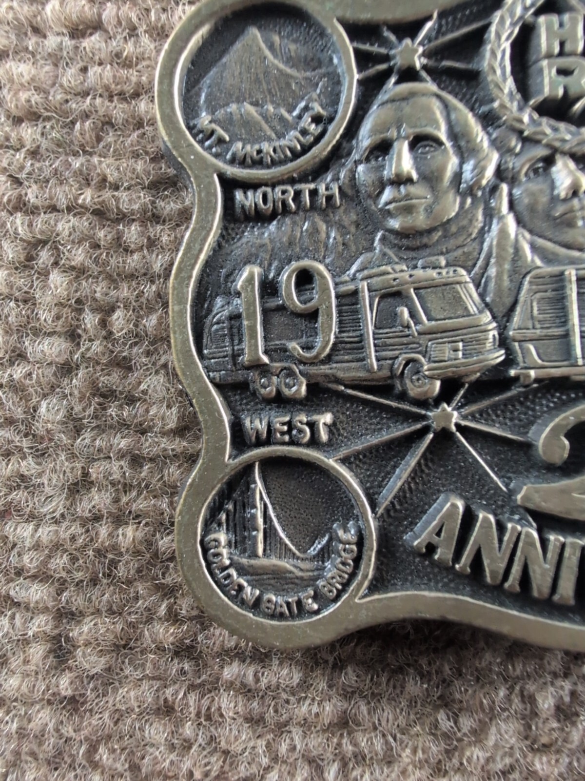 1984 Holiday Rambler RV Belt Buckle #356/500 Travel Trailer Camper