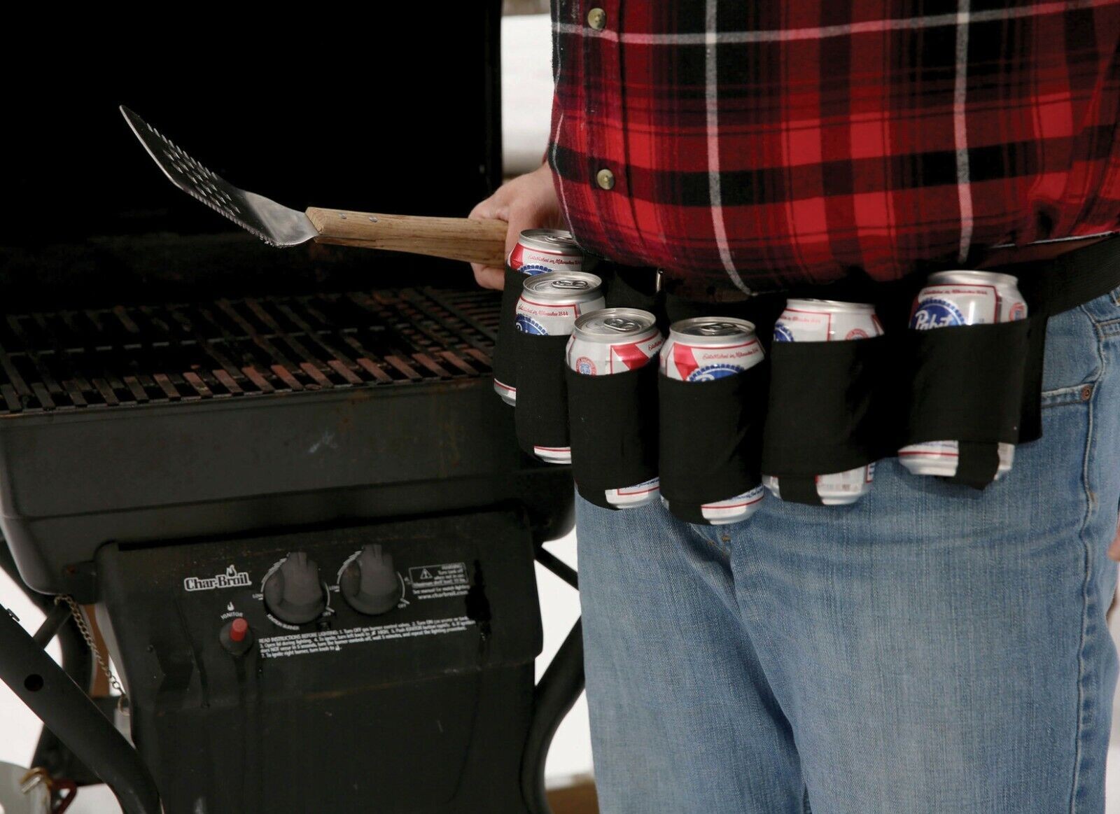 Redneck 6 Pack Beer & Soda Can Holster Belt – BLACK