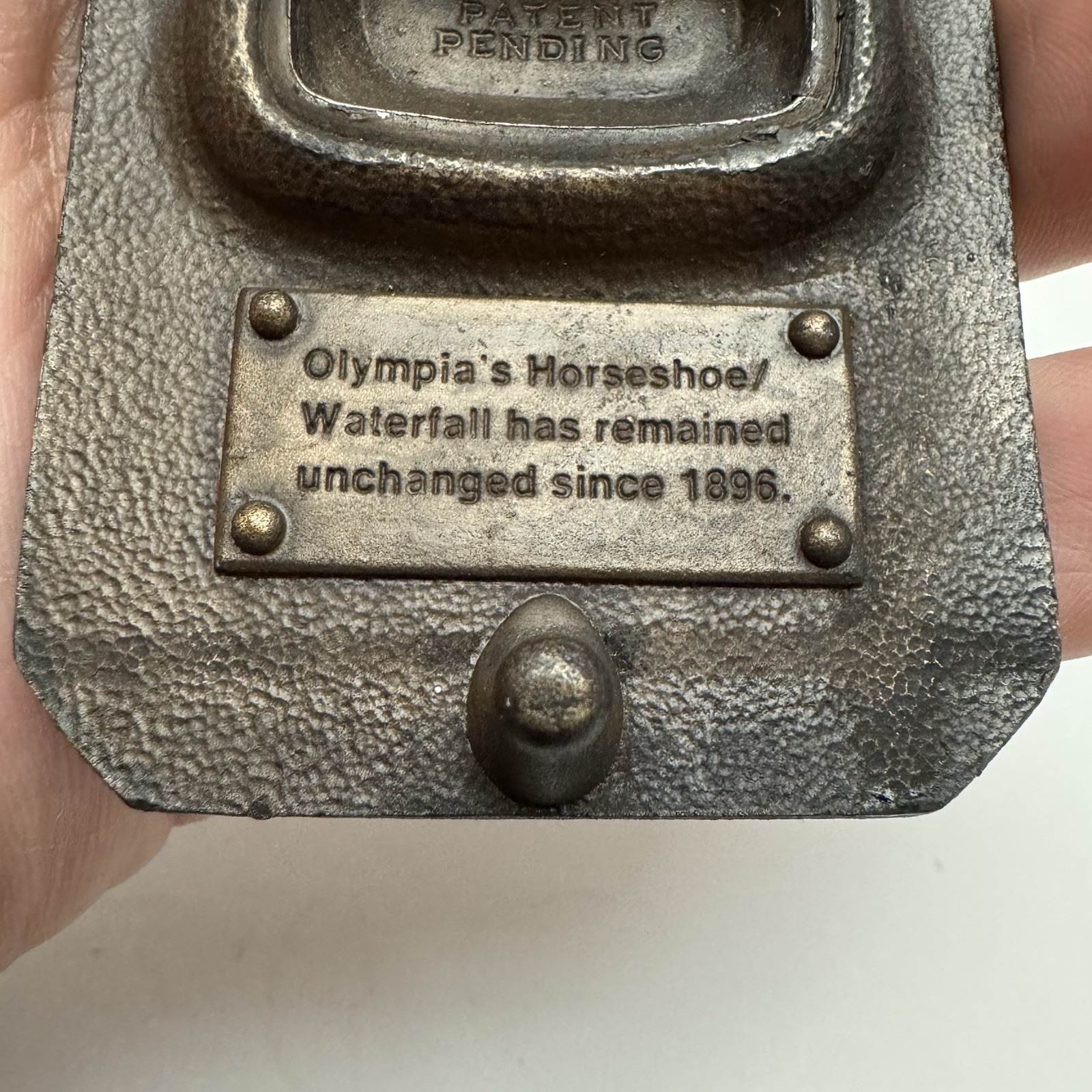 Bergamont Brass Olympia Beer Horseshoe Advertisement Belt Buckle Limited Edition