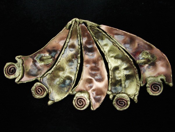 QK11162 *NOS* REALLY COOL **ABSTRACT ARTWORK** SOLID BRASS BELT BUCKLE
