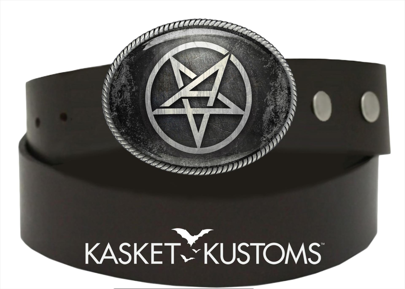 Anthrax Logo Belt Buckle – Inverted Pentagram Metal Band Handmade Buckle -680-SO