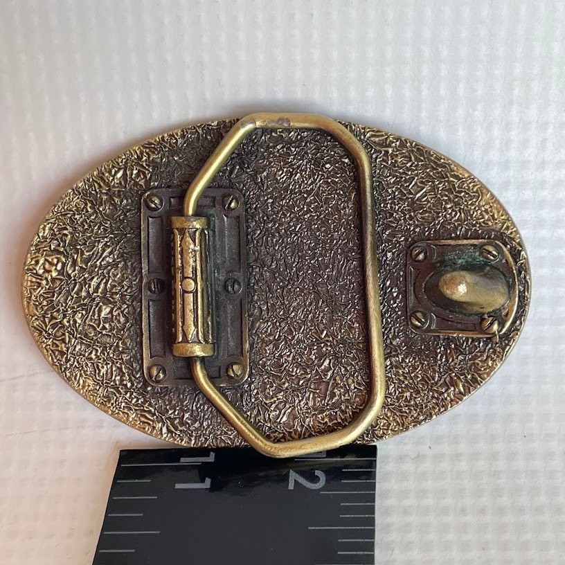 Vintage Purina Chow 100th Anniversary Belt Buckle 1894-1994 Brass Farm Animals