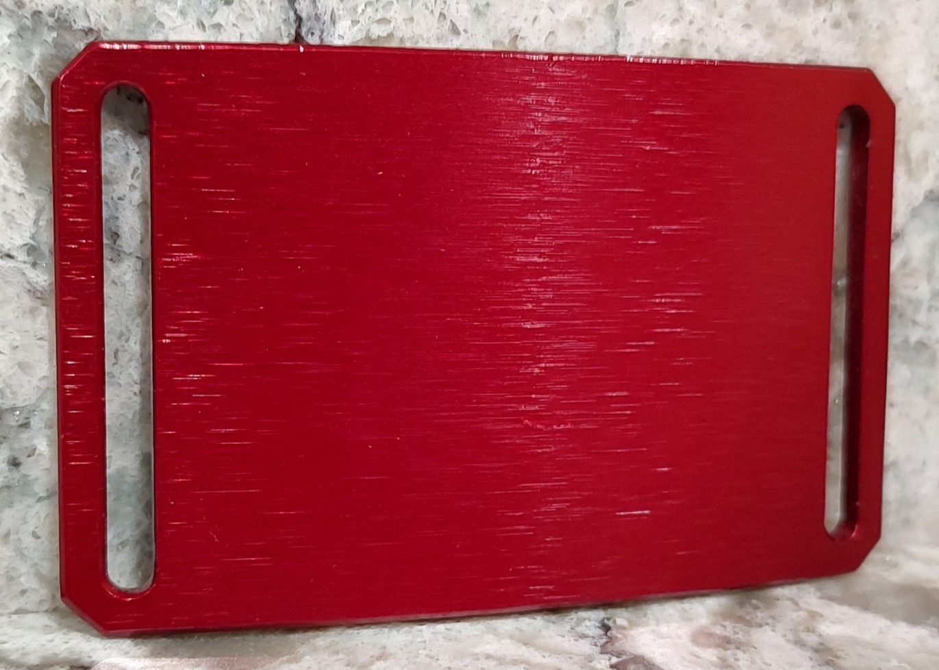 GRIP6 BELT BUCKLE – ANODIZED RED – 1.5 INCH WIDE – USED