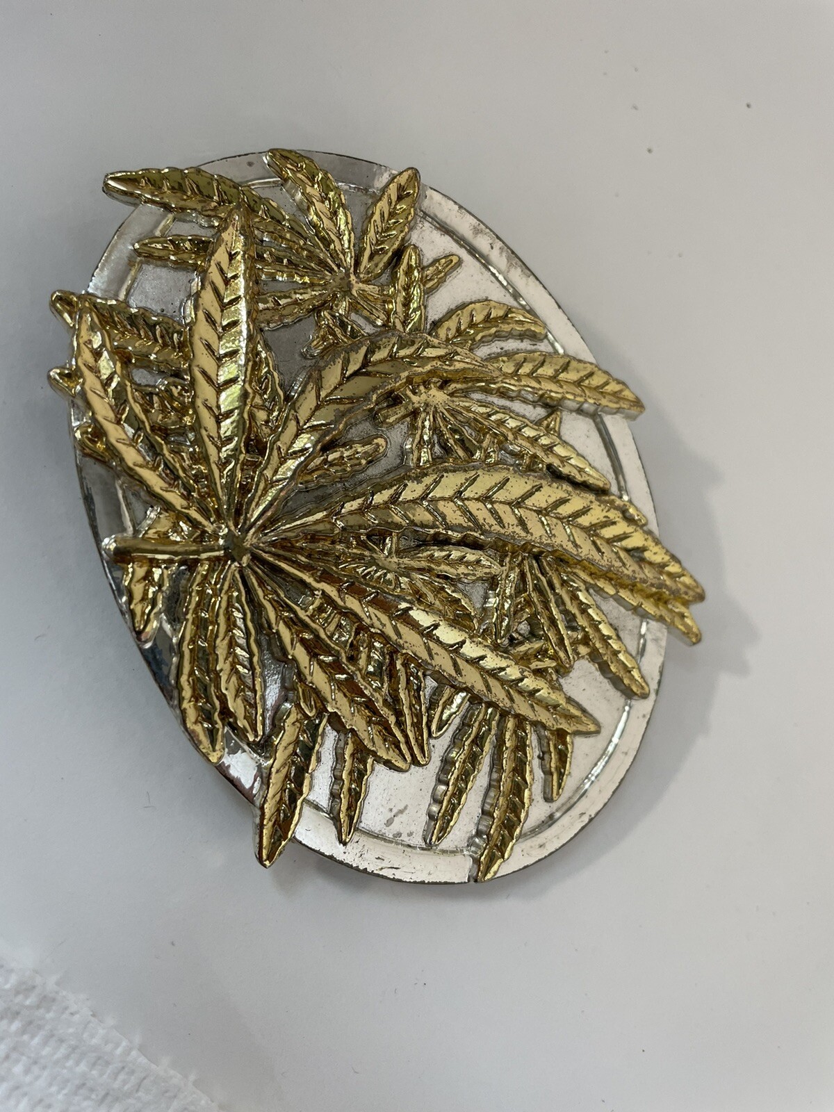 MARIJUANA POT LEAF Belt Buckle–used no marking