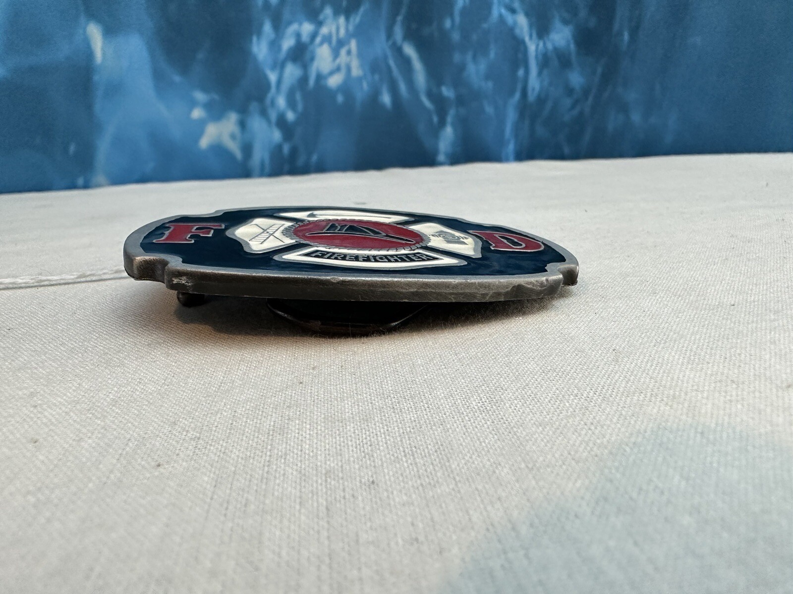 Buckle Bakery Fire Fighter Enamel Belt Color Buckle 1670 Made in USA