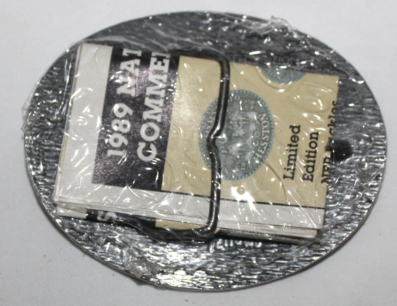 NEW NATIONAL FINALS RODEO 1989 HESSTON COWBOY WESTERN BRONCO BELT BUCKLE
