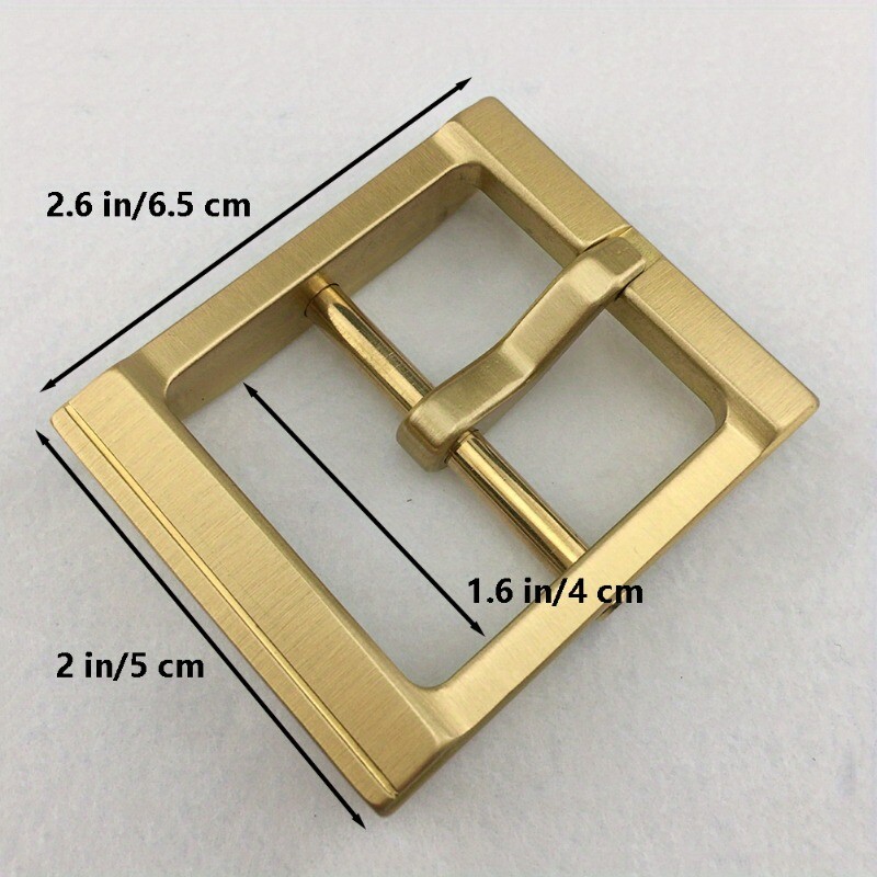 1pc Heavy-duty Solid Brass Belt Buckle 2.6×2 in DIY belt Replacement Accessories