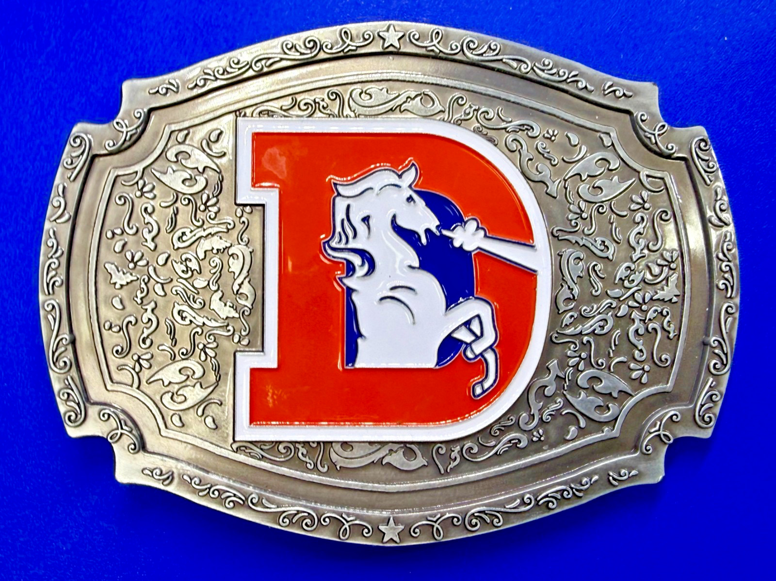 Denver Broncos Retro D Logo NFL Licensed Football League Sports Fan Belt Buckle
