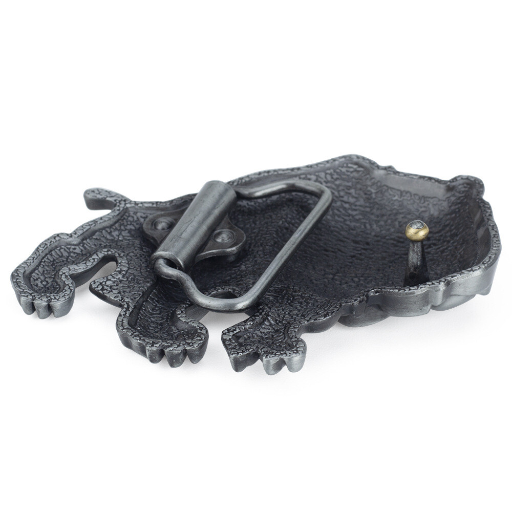 Bulldog Belt Buckle Western Cowboy Native American Motorcyclist (BDG-02)