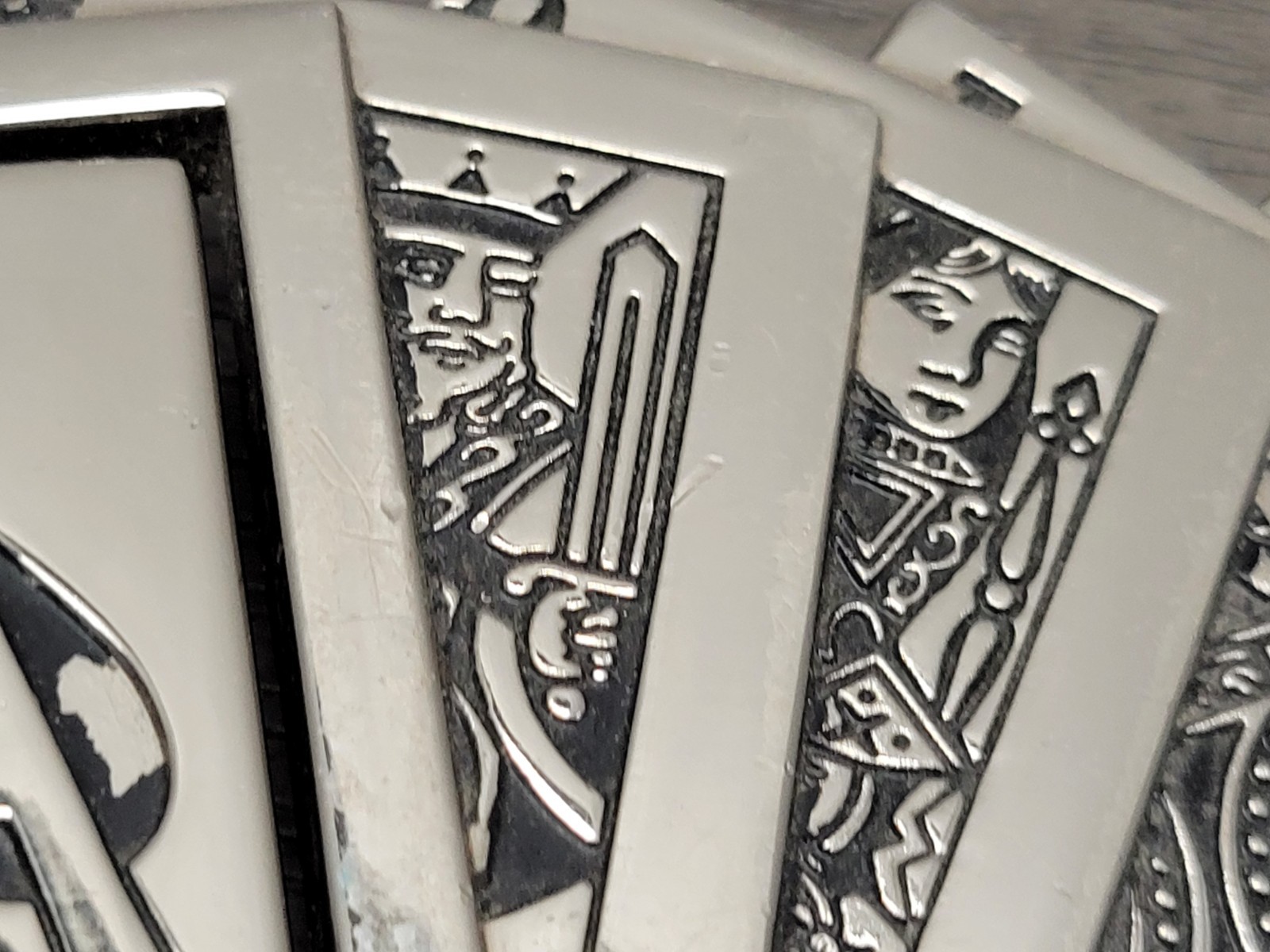 Belt Buckle Poker Royal Flush with Revolving Ace, Metal, Westside CA