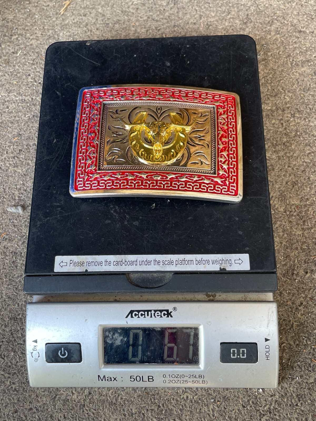 Western Buckle Gold Silver Red Longhorn Bull Cowboy Fit 2 » Hebillas Vaqueras